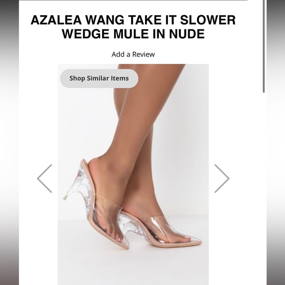 Azalea wang take it slower wedge mule in nude- 7 - Picture 1 of 11